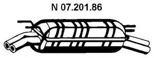 EBERSPACHER 0720186 Глушник вихлопних газів кінцевий