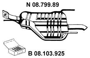 EBERSPACHER 0879989 Глушник вихлопних газів кінцевий