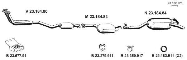 EBERSPACHER 232084 Система випуску ОГ