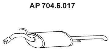 EBERSPACHER 7046017 Глушник вихлопних газів кінцевий