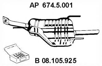 EBERSPACHER 6745001 Глушник вихлопних газів кінцевий