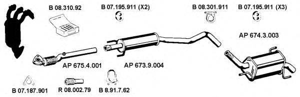 EBERSPACHER AP2293 Система випуску ОГ