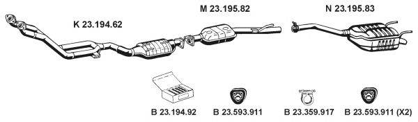 EBERSPACHER 232188 Система випуску ОГ