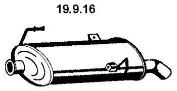 EBERSPACHER 19916 Глушник вихлопних газів кінцевий