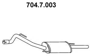 EBERSPACHER 7047003 Глушник вихлопних газів кінцевий