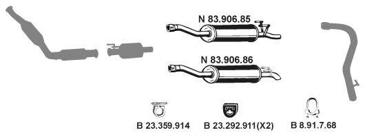 EBERSPACHER 232596 Система випуску ОГ