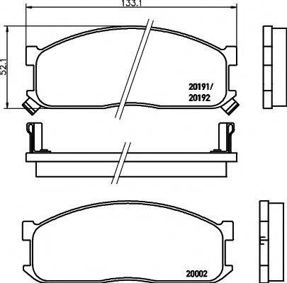 MINTEX MDB1439 Комплект гальмівних колодок, дискове гальмо