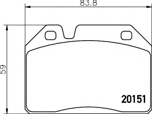 MINTEX MDB1023 Комплект гальмівних колодок, дискове гальмо