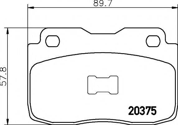 MINTEX MDB1256 Комплект гальмівних колодок, дискове гальмо