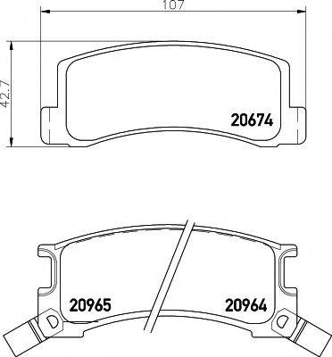 MINTEX MDB1227 Комплект гальмівних колодок, дискове гальмо