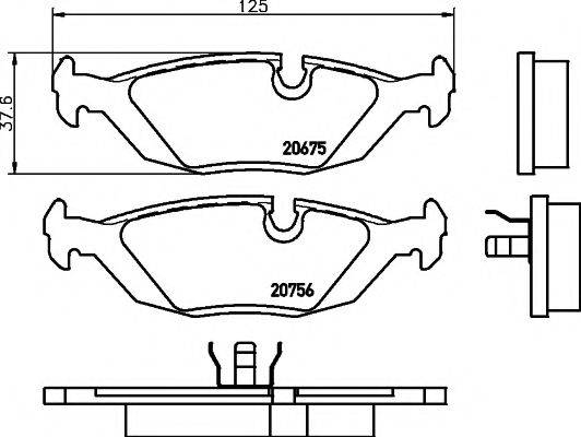 MINTEX MDB1239 Комплект гальмівних колодок, дискове гальмо