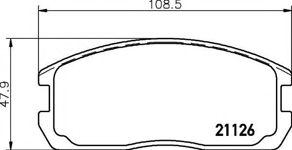 MINTEX MDB1282 Комплект гальмівних колодок, дискове гальмо