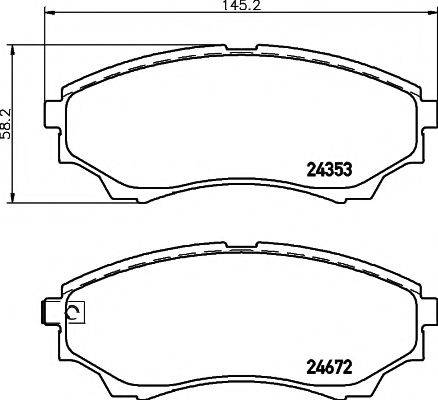 MINTEX MDB2778 Комплект гальмівних колодок, дискове гальмо