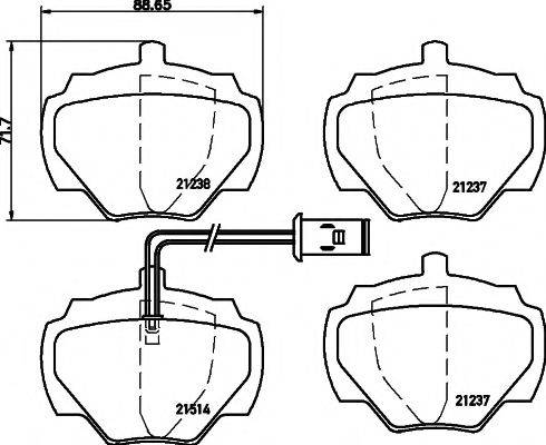 MINTEX MDK0180 Комплект гальм, дисковий гальмівний механізм