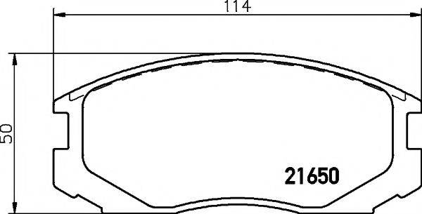 MINTEX MDB1722 Комплект гальмівних колодок, дискове гальмо