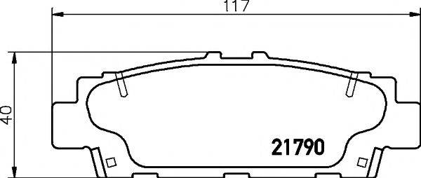 MINTEX MDB1574 Комплект гальмівних колодок, дискове гальмо