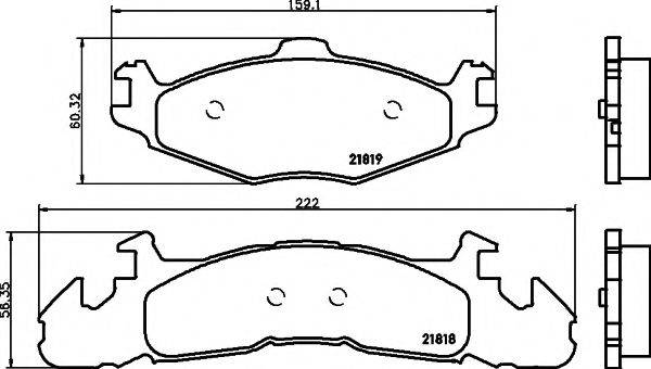 MINTEX MDB1603 Комплект гальмівних колодок, дискове гальмо