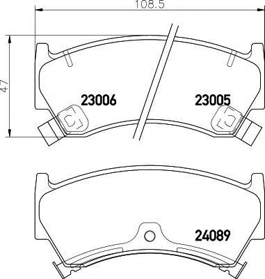 MINTEX MDB2144 Комплект гальмівних колодок, дискове гальмо