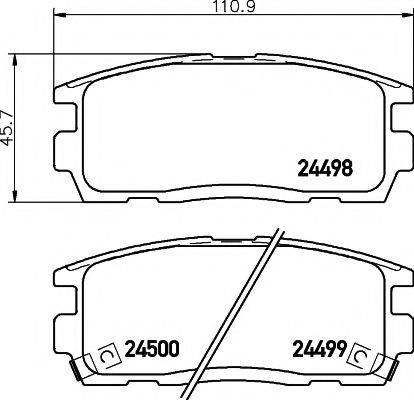 MINTEX MDB2864 Комплект гальмівних колодок, дискове гальмо