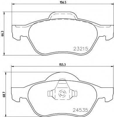 MINTEX MDB2883 Комплект гальмівних колодок, дискове гальмо