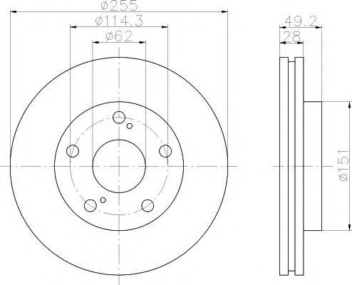 MINTEX MDC1015 гальмівний диск