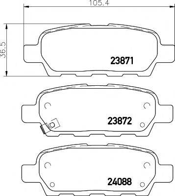 MINTEX MDB2261 Комплект гальмівних колодок, дискове гальмо