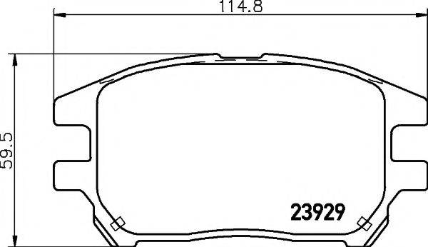 MINTEX MDB2325 Комплект гальмівних колодок, дискове гальмо