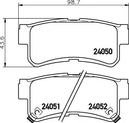 MINTEX MDB2295 Комплект гальмівних колодок, дискове гальмо