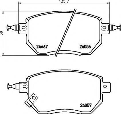 MINTEX MDB2387 Комплект гальмівних колодок, дискове гальмо