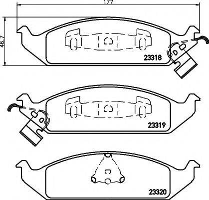 MINTEX MDB1784 Комплект гальмівних колодок, дискове гальмо