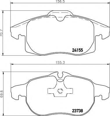 MINTEX MDB2837 Комплект гальмівних колодок, дискове гальмо