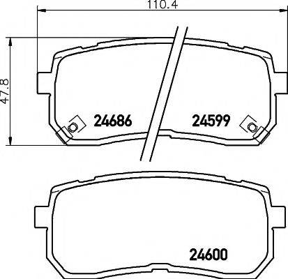 MINTEX MDB2922 Комплект гальмівних колодок, дискове гальмо