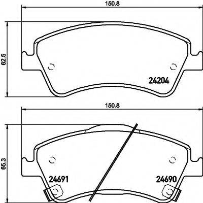 MINTEX MDB2933 Комплект гальмівних колодок, дискове гальмо