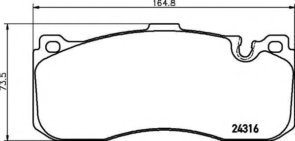 MINTEX MDB2974 Комплект гальмівних колодок, дискове гальмо