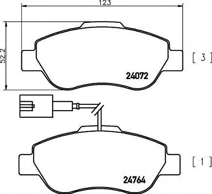 MINTEX MDB3019 Комплект гальмівних колодок, дискове гальмо