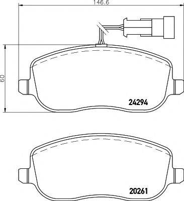 MINTEX MDB2754 Комплект гальмівних колодок, дискове гальмо