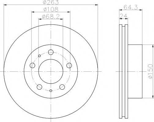 MINTEX MDC1087 гальмівний диск