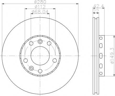 MINTEX MDC1758 гальмівний диск