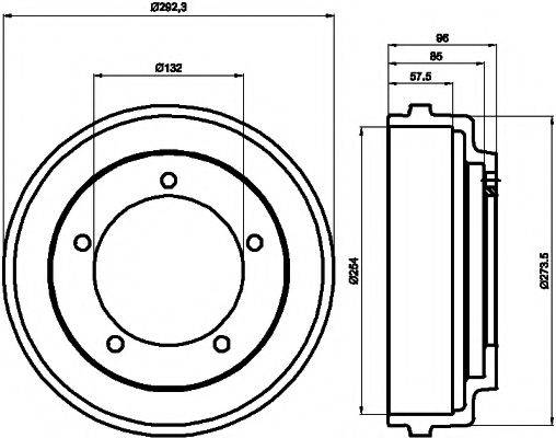 MINTEX MBD020 Гальмівний барабан