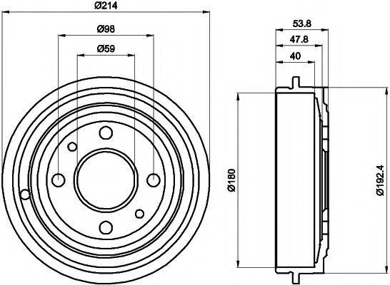 MINTEX MBD023 Гальмівний барабан