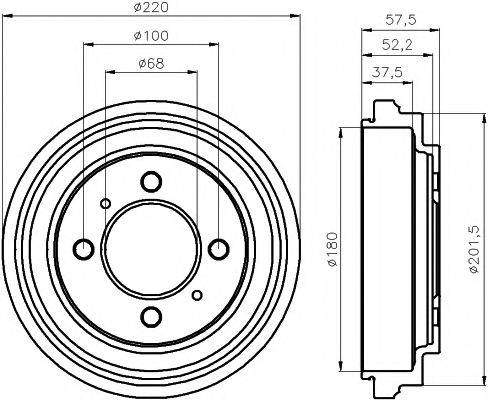 MINTEX MBD050 Гальмівний барабан