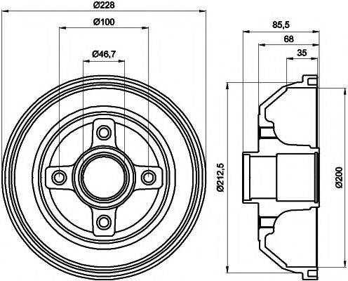 MINTEX MBD246 Гальмівний барабан