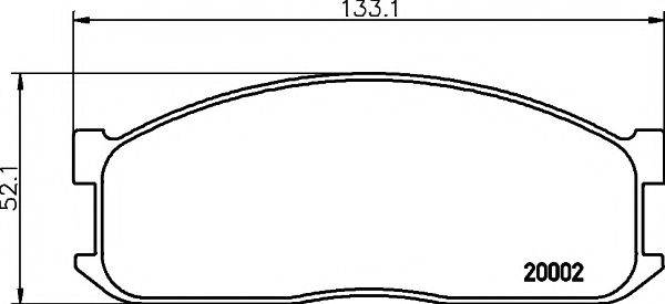 MINTEX MDB1346 Комплект гальмівних колодок, дискове гальмо