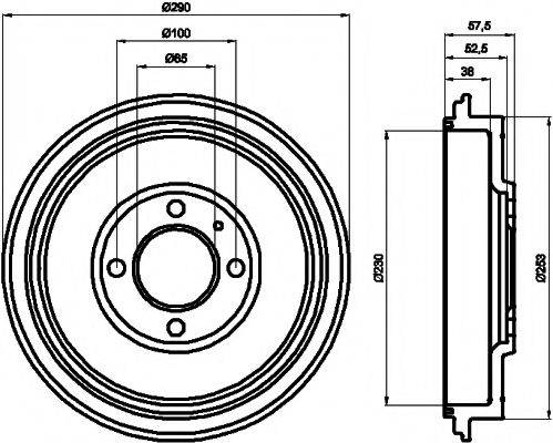 MINTEX MBD287 Гальмівний барабан