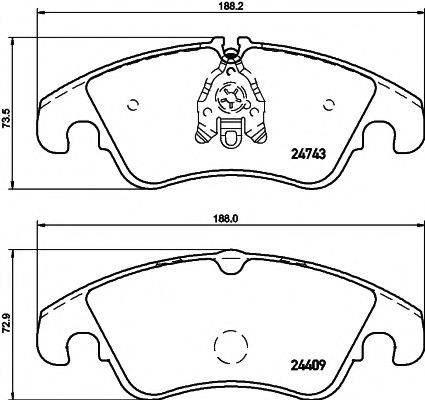 MINTEX MDB3041 Комплект гальмівних колодок, дискове гальмо