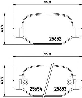 MINTEX MDB3331 Комплект гальмівних колодок, дискове гальмо