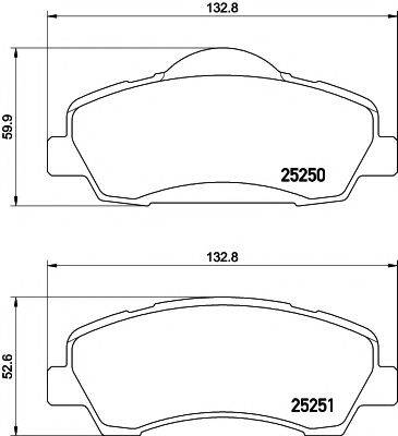 MINTEX MDB3345 Комплект гальмівних колодок, дискове гальмо