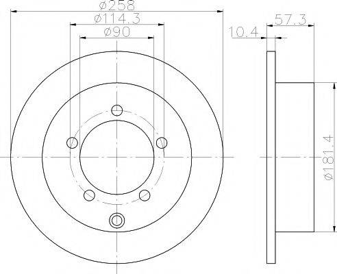 MINTEX MDC2446 гальмівний диск