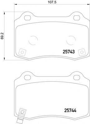 MINTEX MDB3381 Комплект гальмівних колодок, дискове гальмо