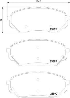 MINTEX MDB3404 Комплект гальмівних колодок, дискове гальмо